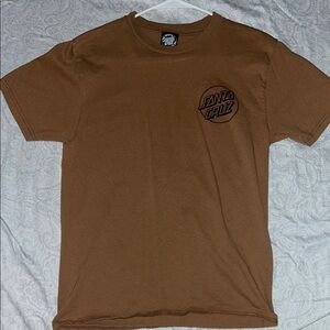 Santa Cruz Skateboards Men's Brown T-Shirt